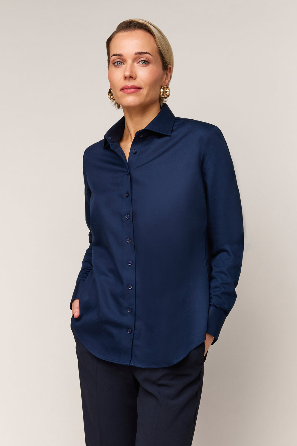 Damesblouse Regular Fit - Dubbele Manchet