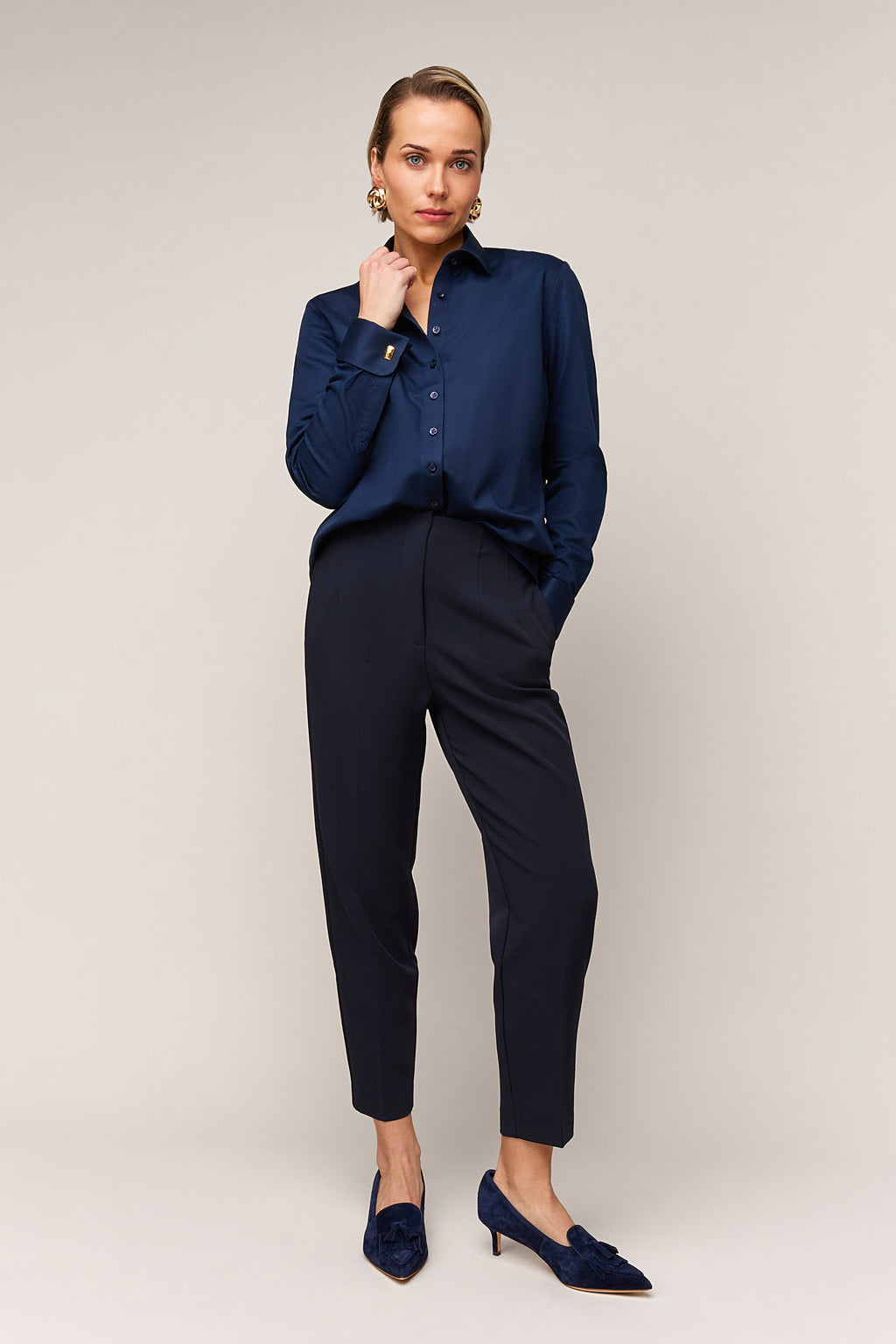 Damesblouse Regular Fit - Dubbele Manchet