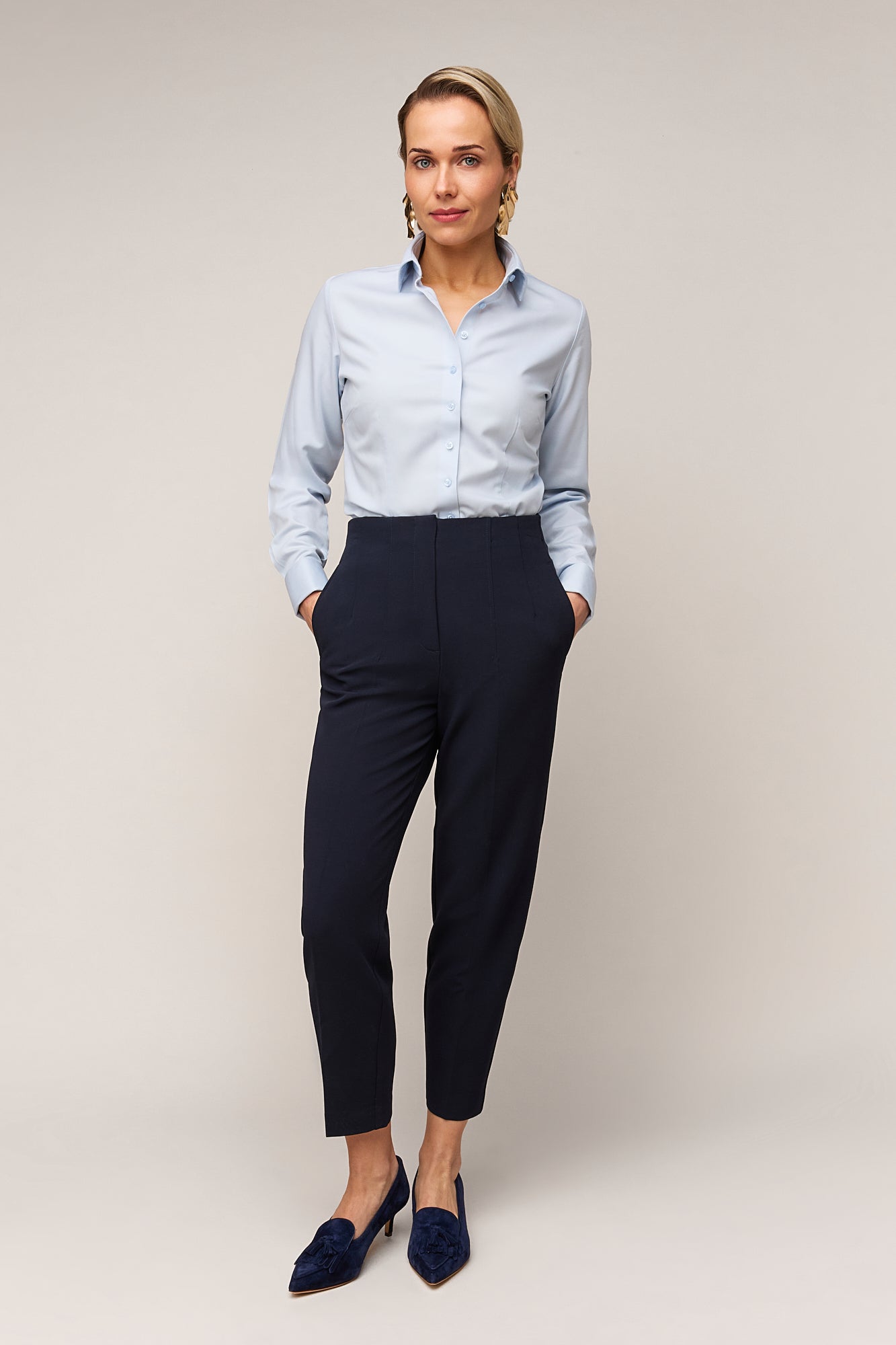 Damesblouse Slim Fit - Dubbele Manchet