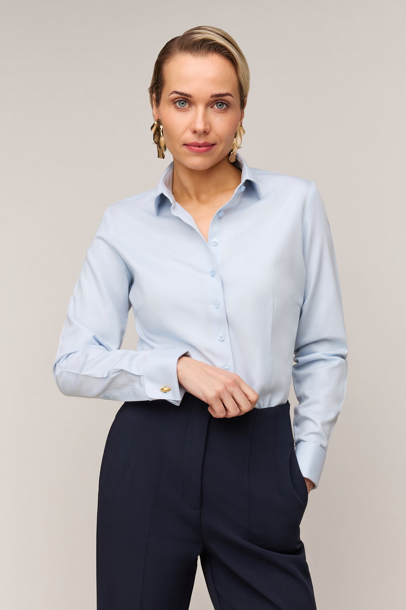 Damesblouse Slim Fit - Dubbele Manchet