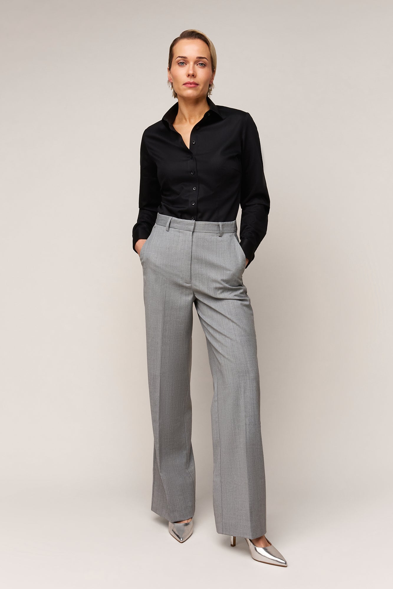 Damesblouse Slim Fit - Dubbele Manchet