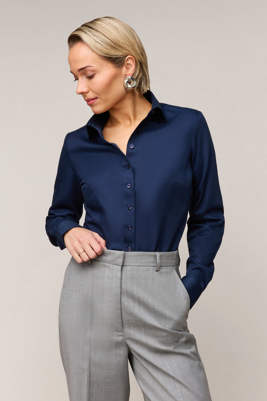 Damesblouse Slim Fit - Enkele Manchet