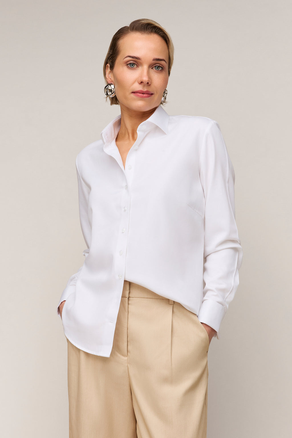 Damesblouse Regular Fit - Dubbele Manchet
