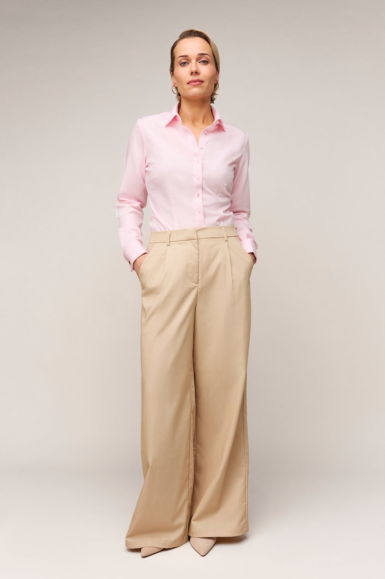 Damesblouse Slim Fit - Dubbele Manchet