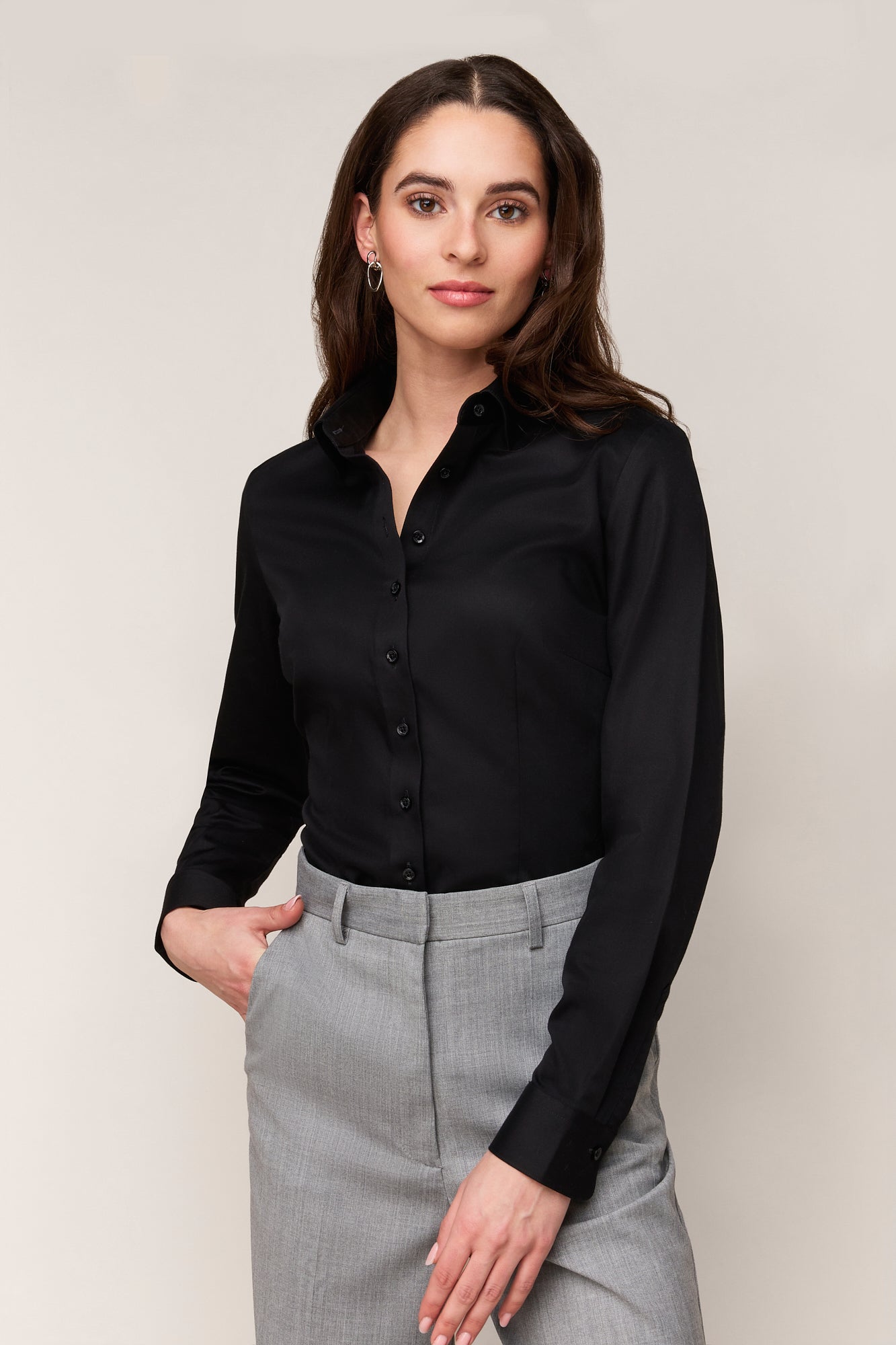 Damesblouse Slim Fit - Enkele Manchet