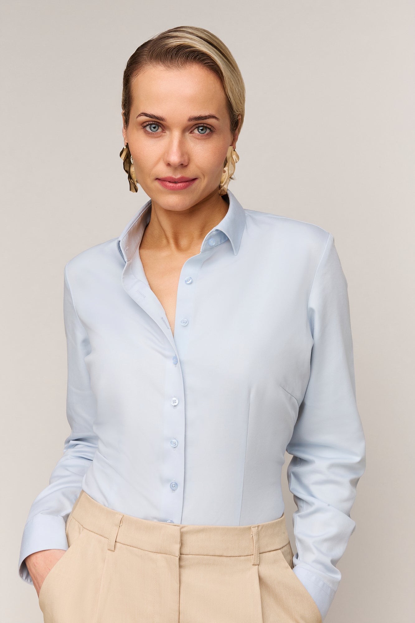 Damesblouse Slim Fit - Enkele Manchet