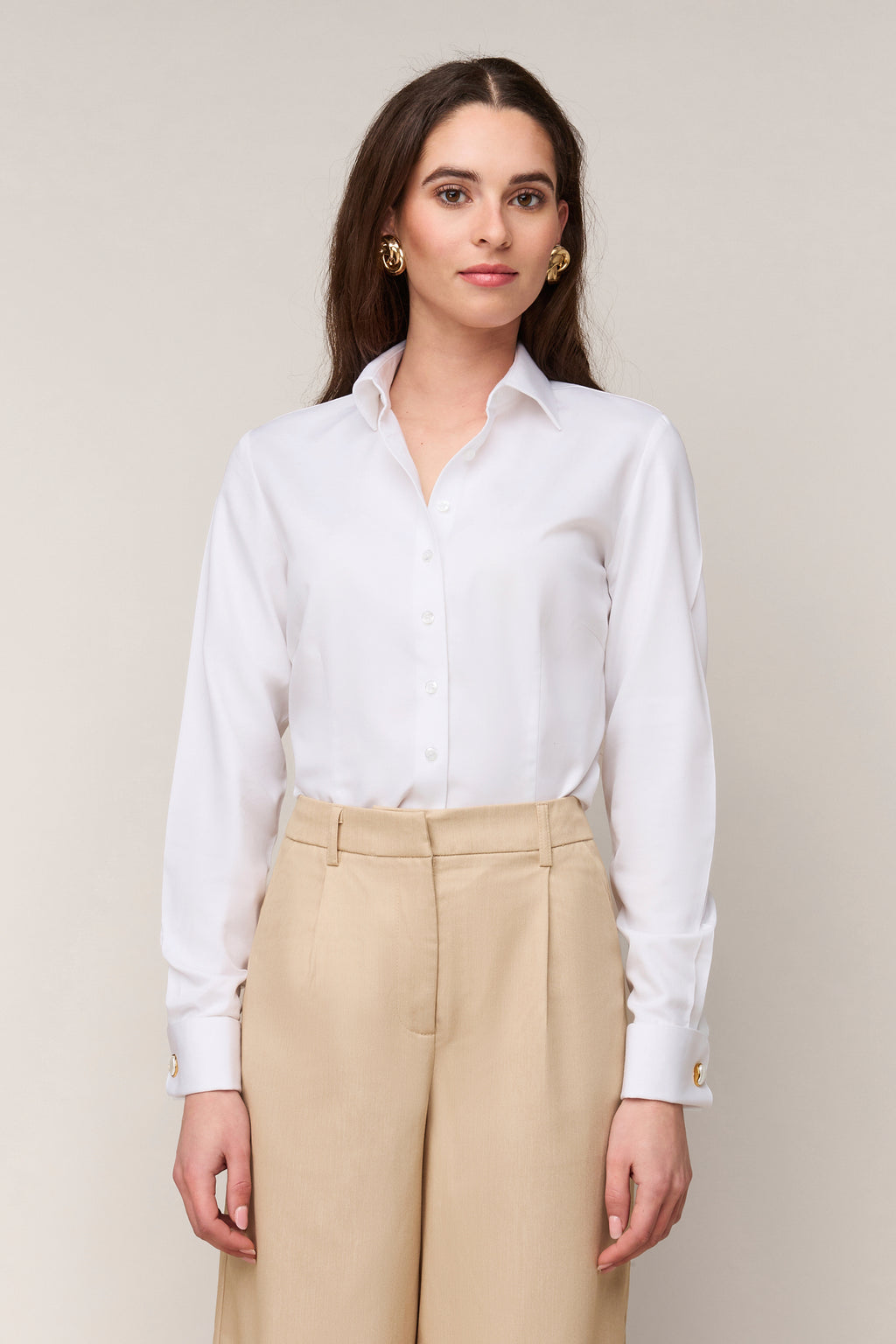 Damesblouse Slim Fit - Dubbele Manchet