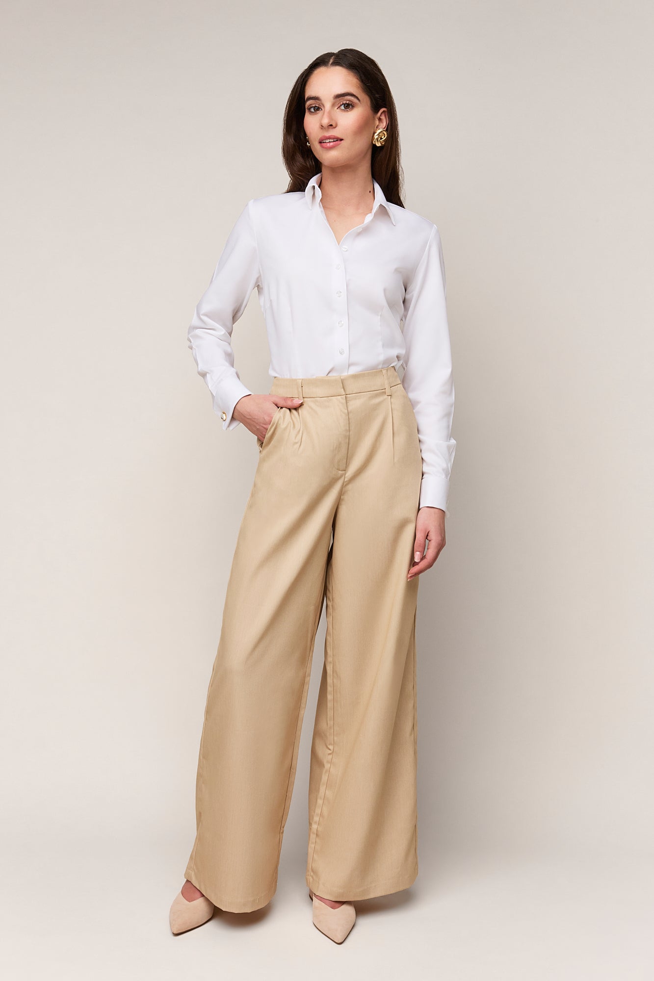 Damesblouse Slim Fit - Dubbele Manchet